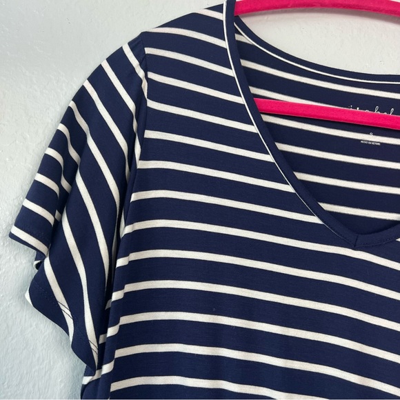 NWT Flutter Short Sleeve Tie-Waist Maternity Top -by Ingrid & Isabel Small - Picture 8 of 16